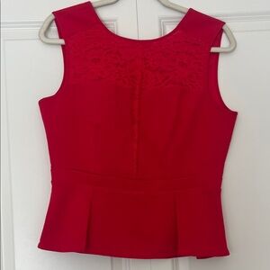 BCBGMaxAzria Vibrant Red Sleeveless Top